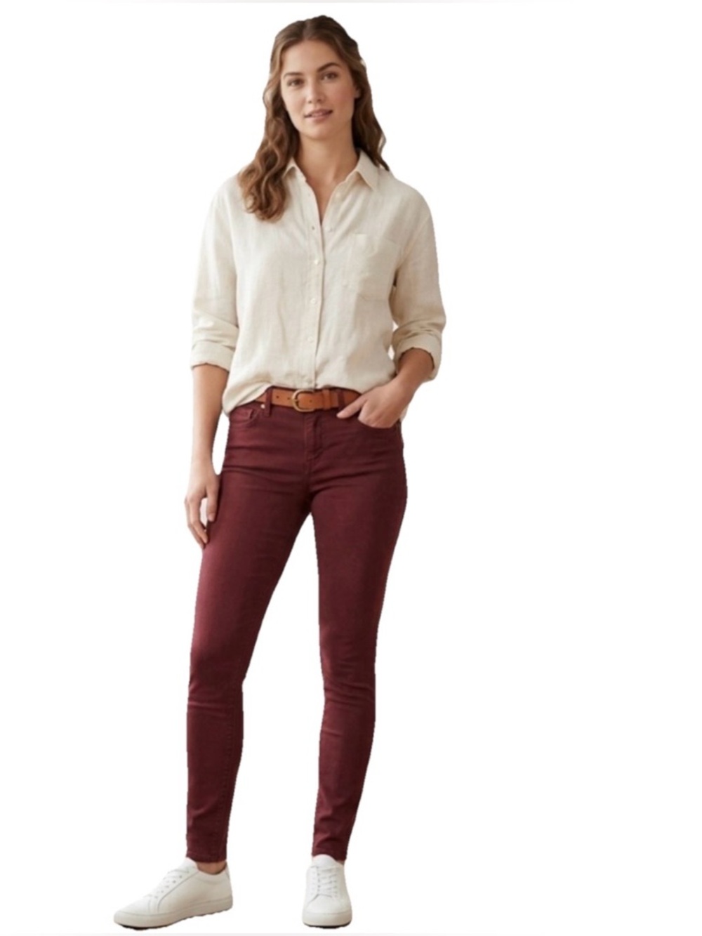 Current Elliott Red Maroon Rust Women’s Skinny Leg Jeans Size 26